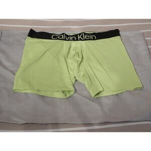 Calvin Klein Boxer Briefs Men’s XL Neon Green Stretch Underwear Logo Waistband